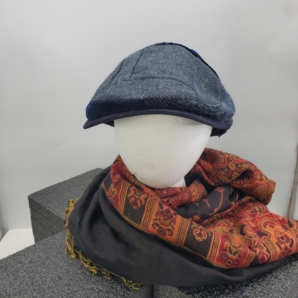 Grace Hats Race G Hunting Cap Plaid Blue Hat Vintage - Picture 5 of 12